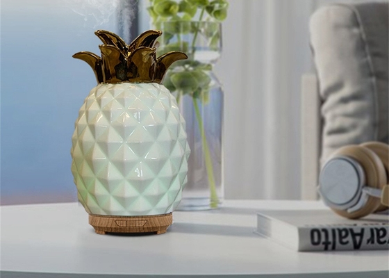 120ml de ceramische Ultrasone Spuitbus Mini Diffusers Essential Oil Humidifier AirVaporizers van Diffusors van het Ananas 3D Glas